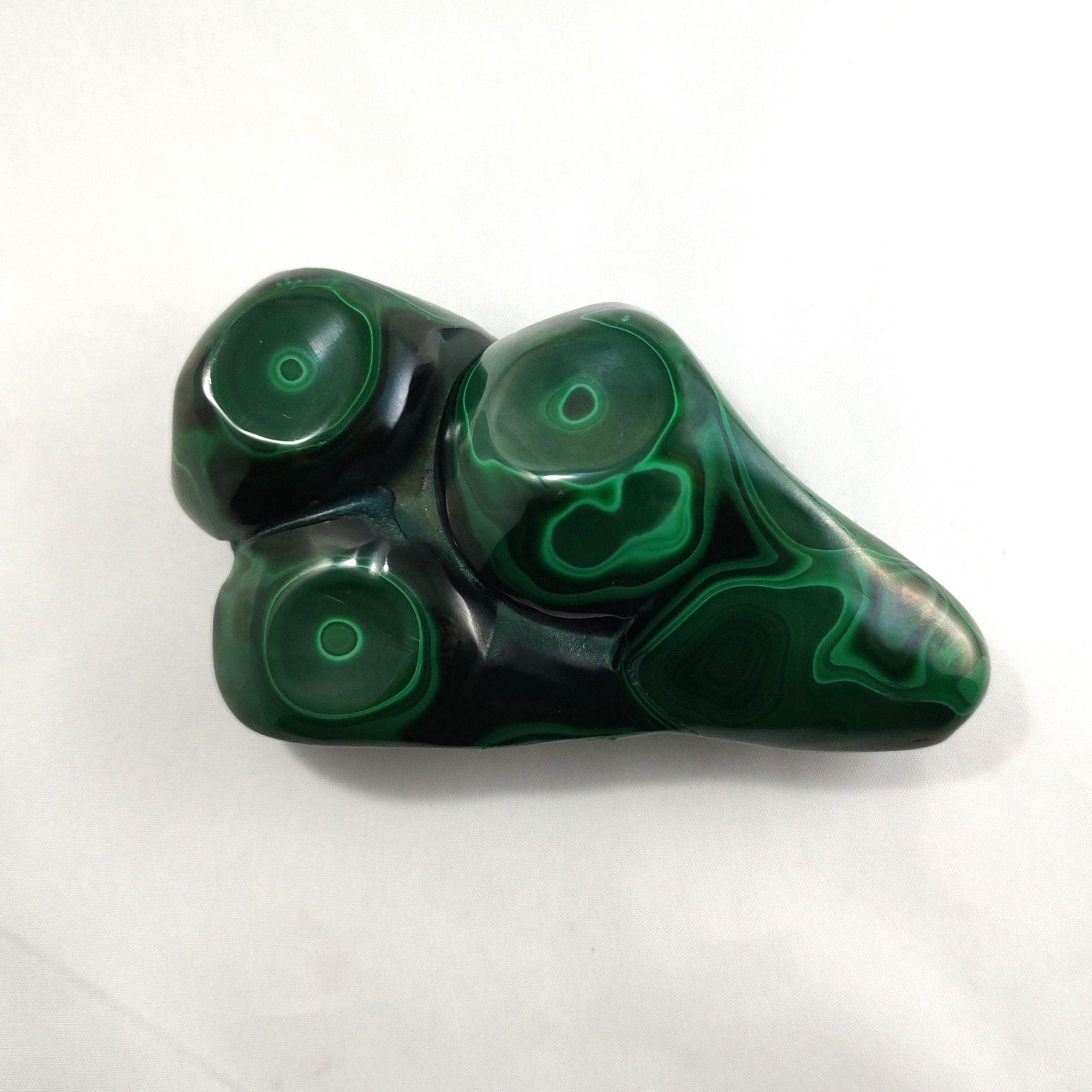 Malachite crystal freeform carving