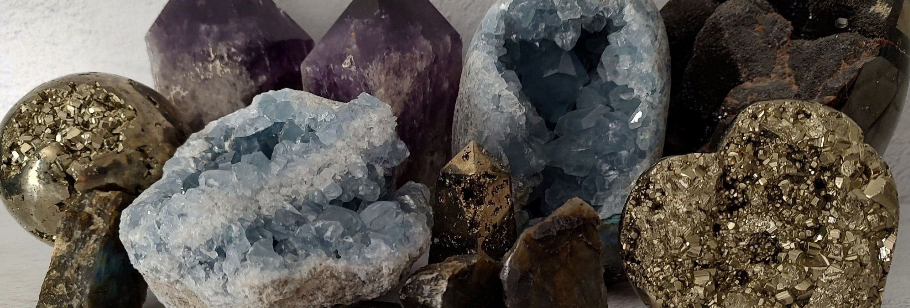 Polished and Raw Combination Crystals